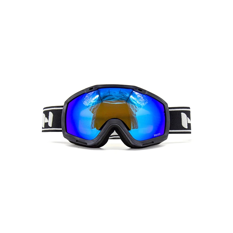Blaue reflektierende Skibrille